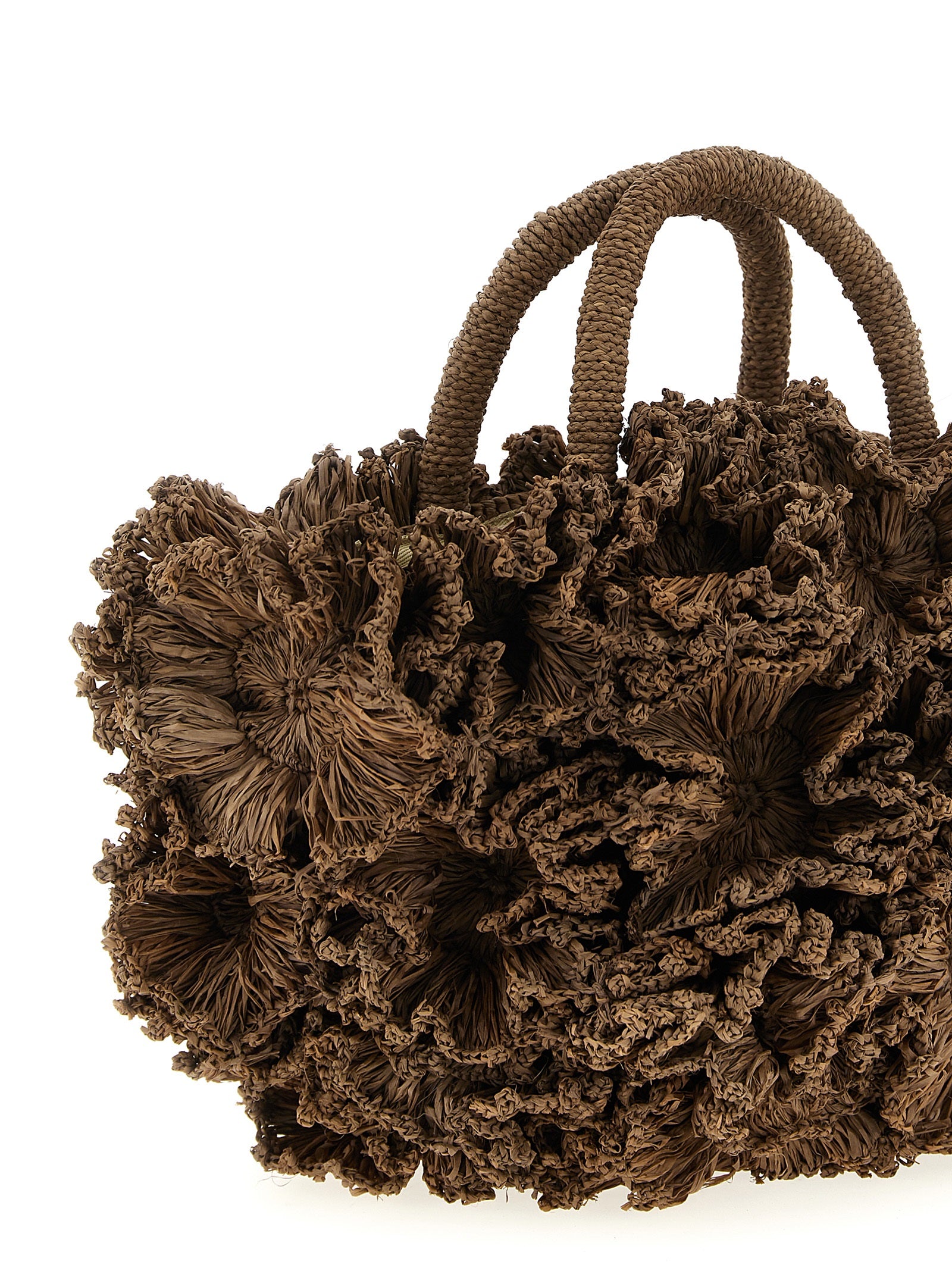 Brown Raffia Handbag