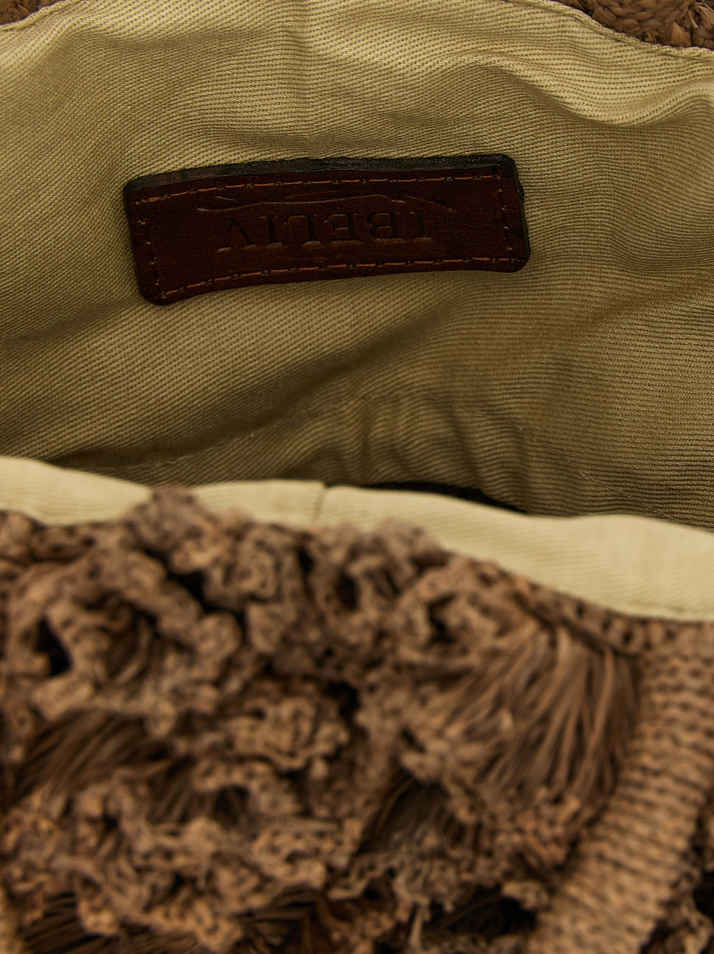 Brown Raffia Handbag