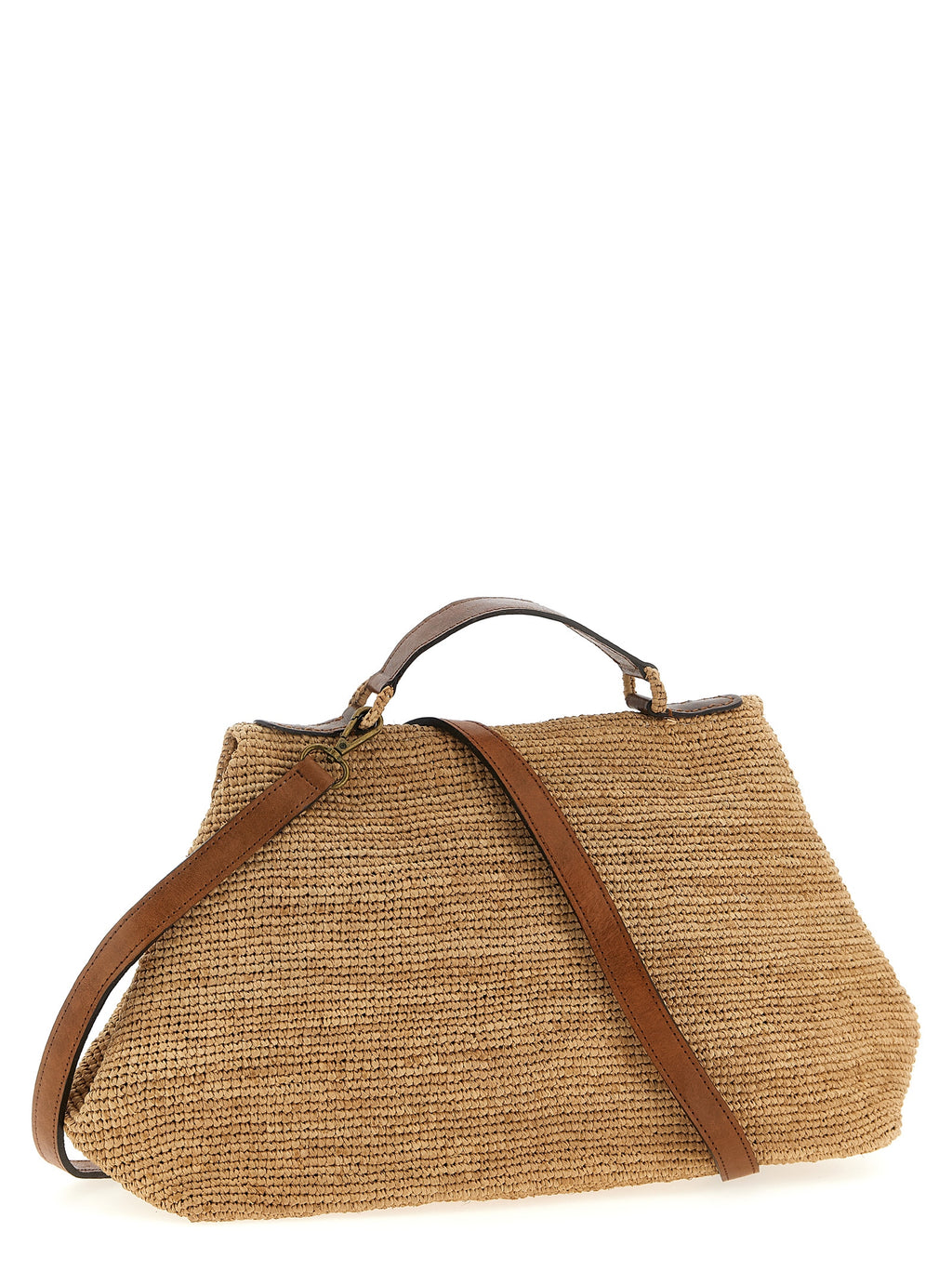 Beige Raffia Handbag