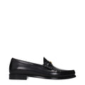 Black Leather Slip-On Loafers