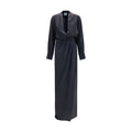 Black Silk Long Dress