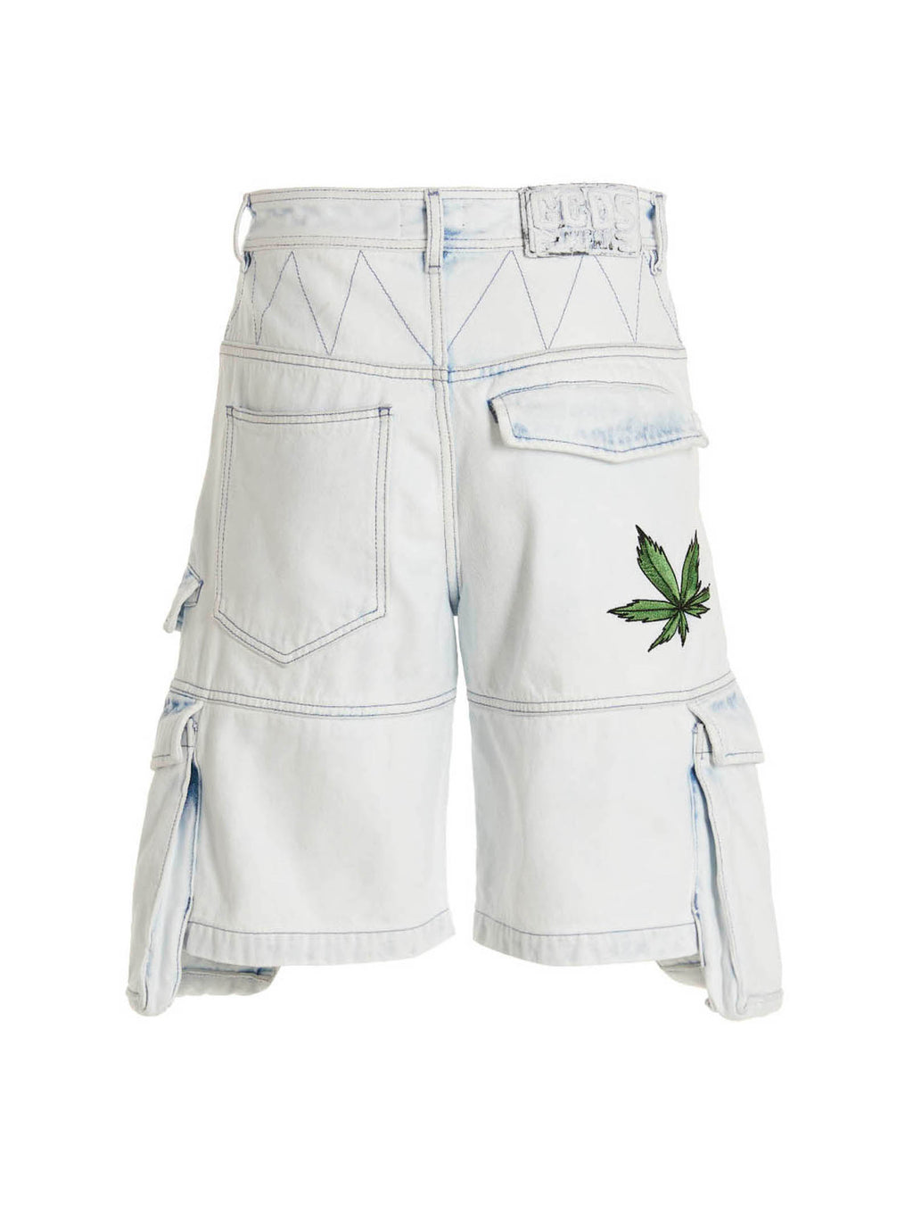 Blue Cotton Bermuda Shorts