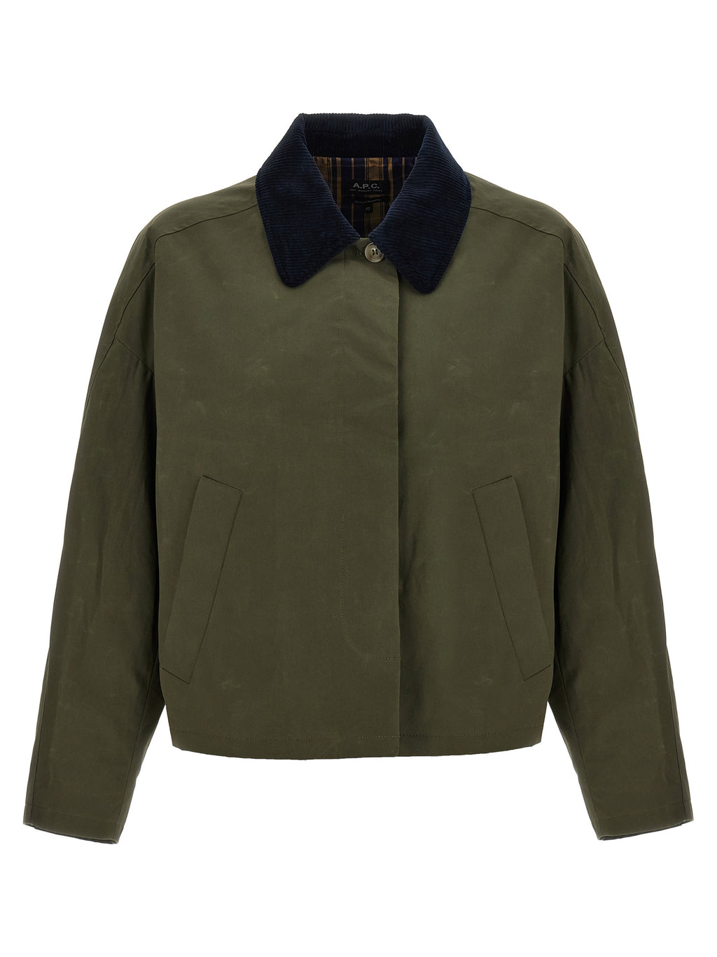 Bicolor Cotton Shell Jacket
