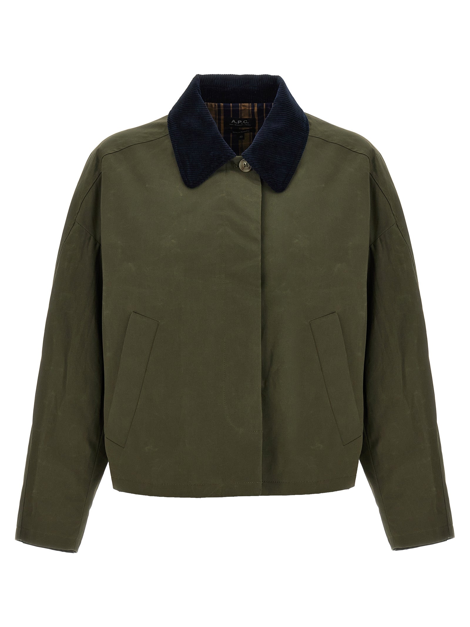 Bicolor Cotton Shell Jacket