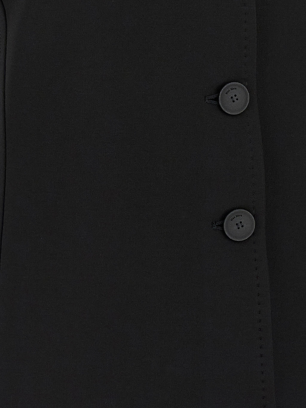 Black Viscose Sleeveless Jacket