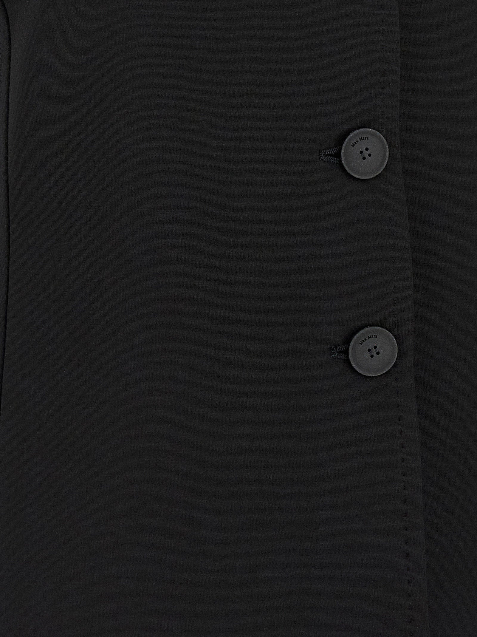 Black Viscose Sleeveless Jacket