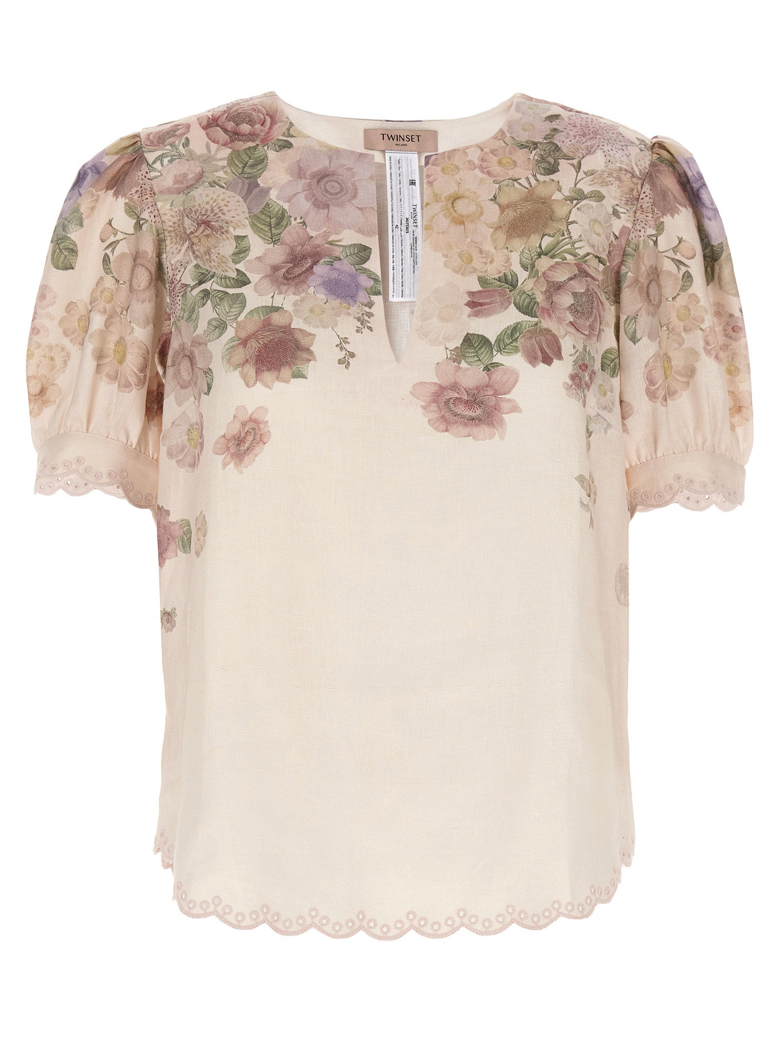 Multicolor Linen Blouse