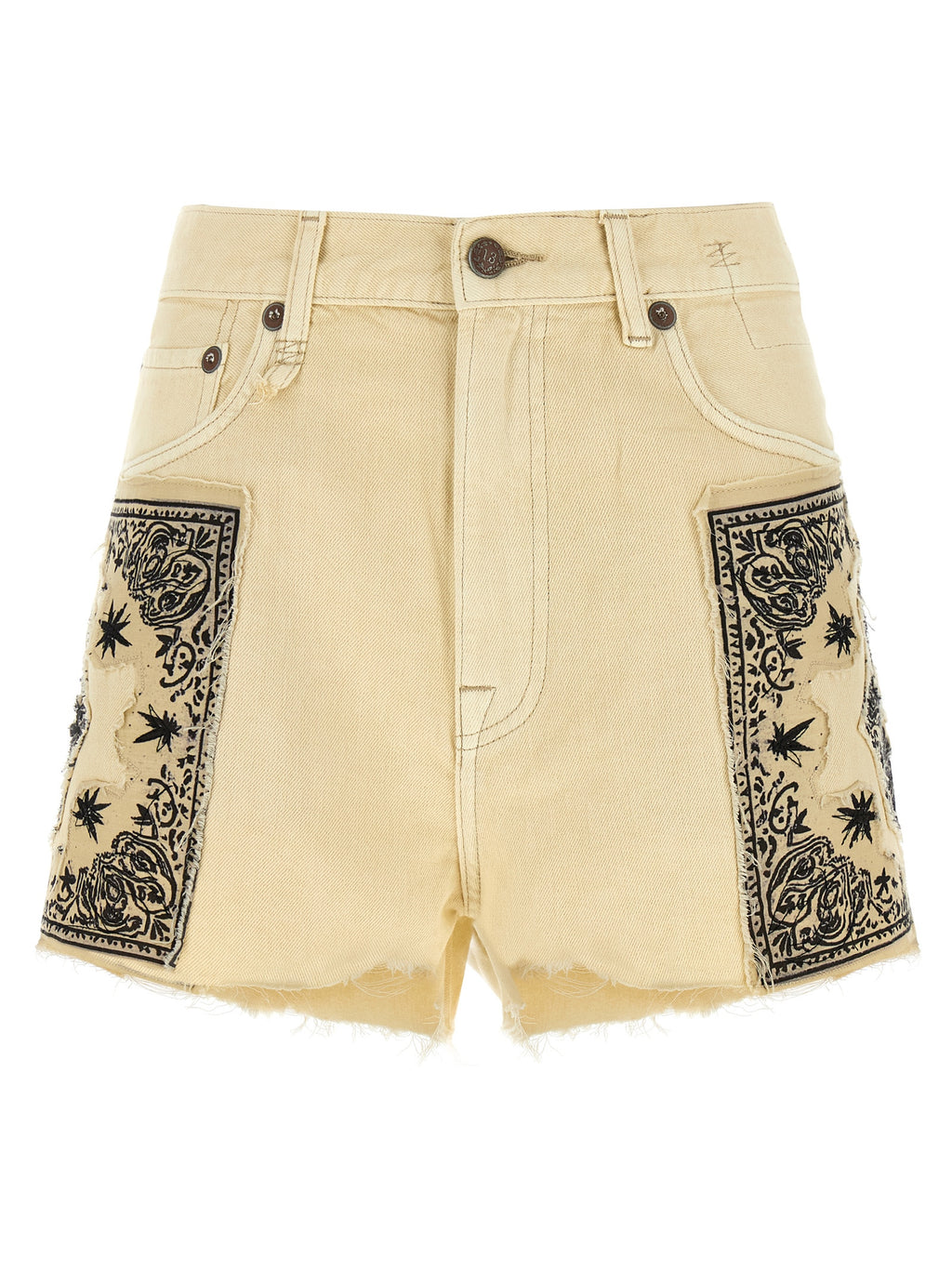 Beige Cotton Bermuda Shorts