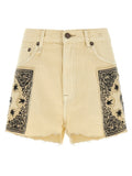 Beige Cotton Bermuda Shorts