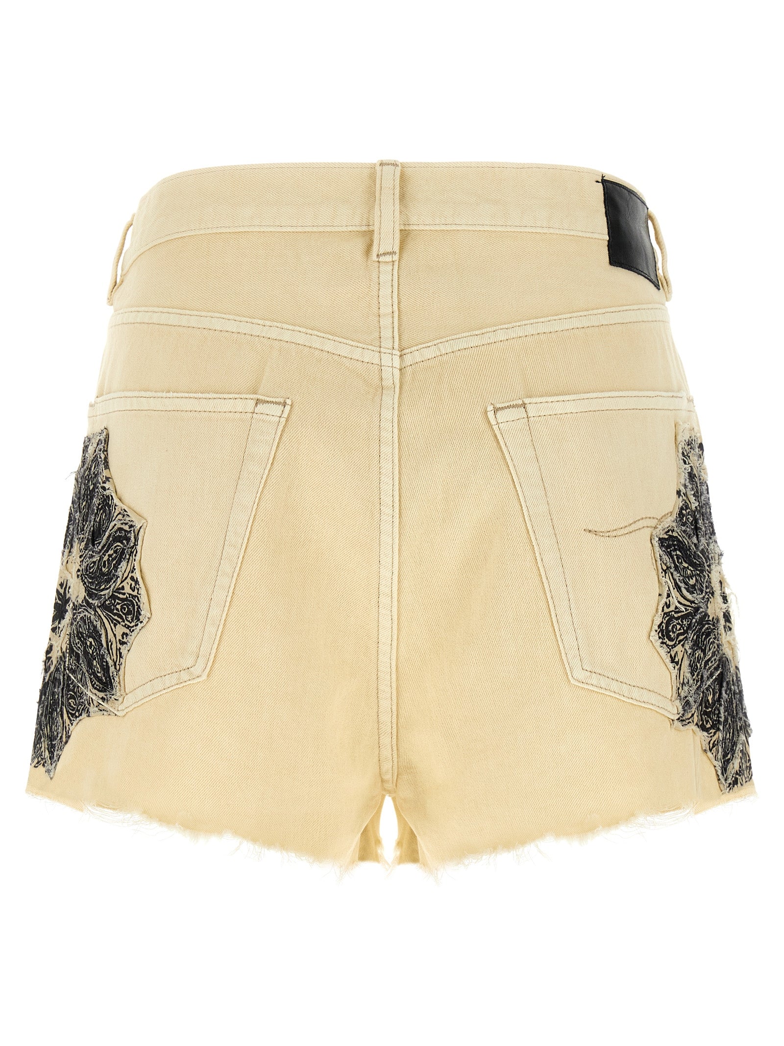Beige Cotton Bermuda Shorts