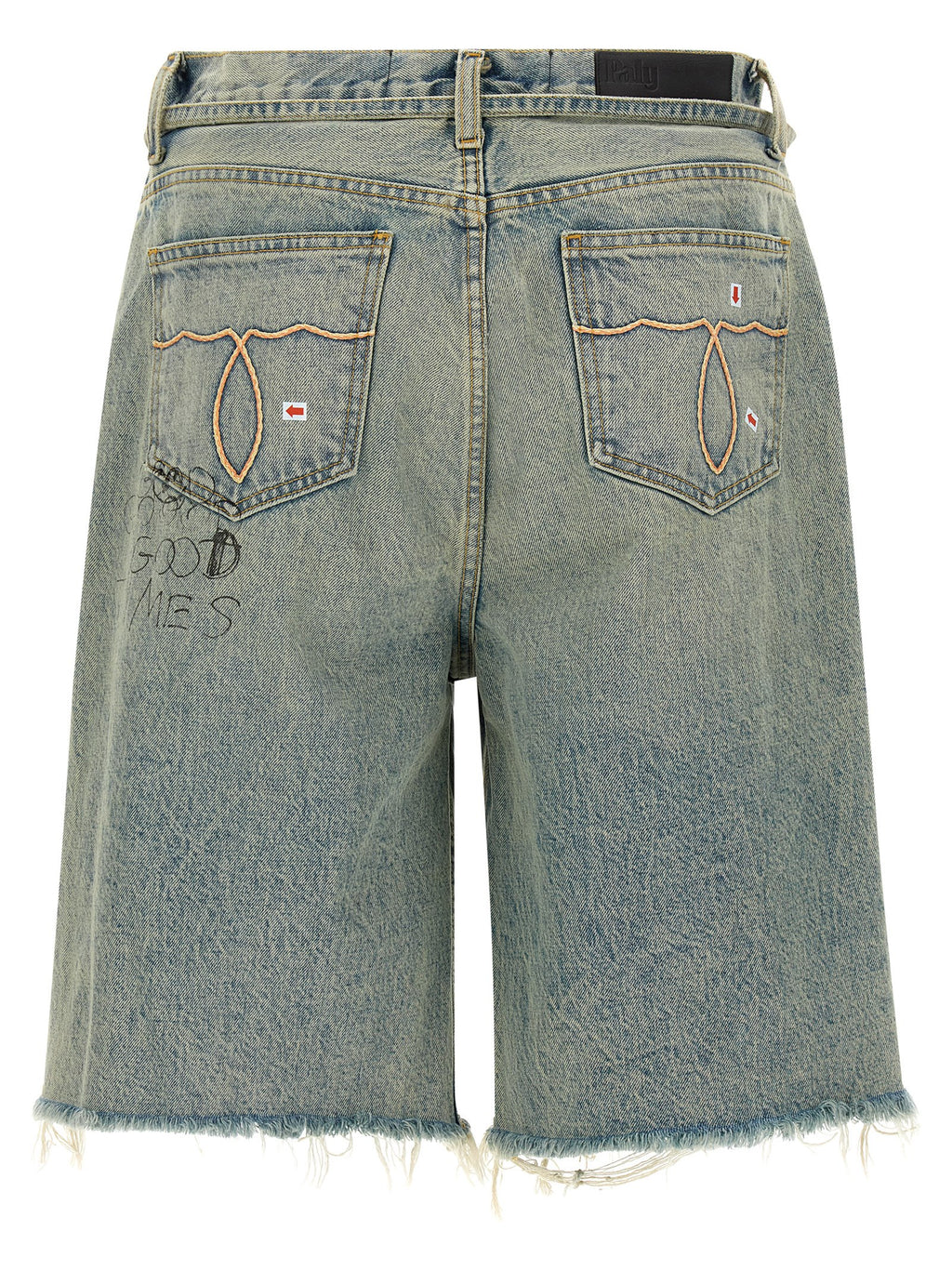 Blue Cotton Bermuda Shorts