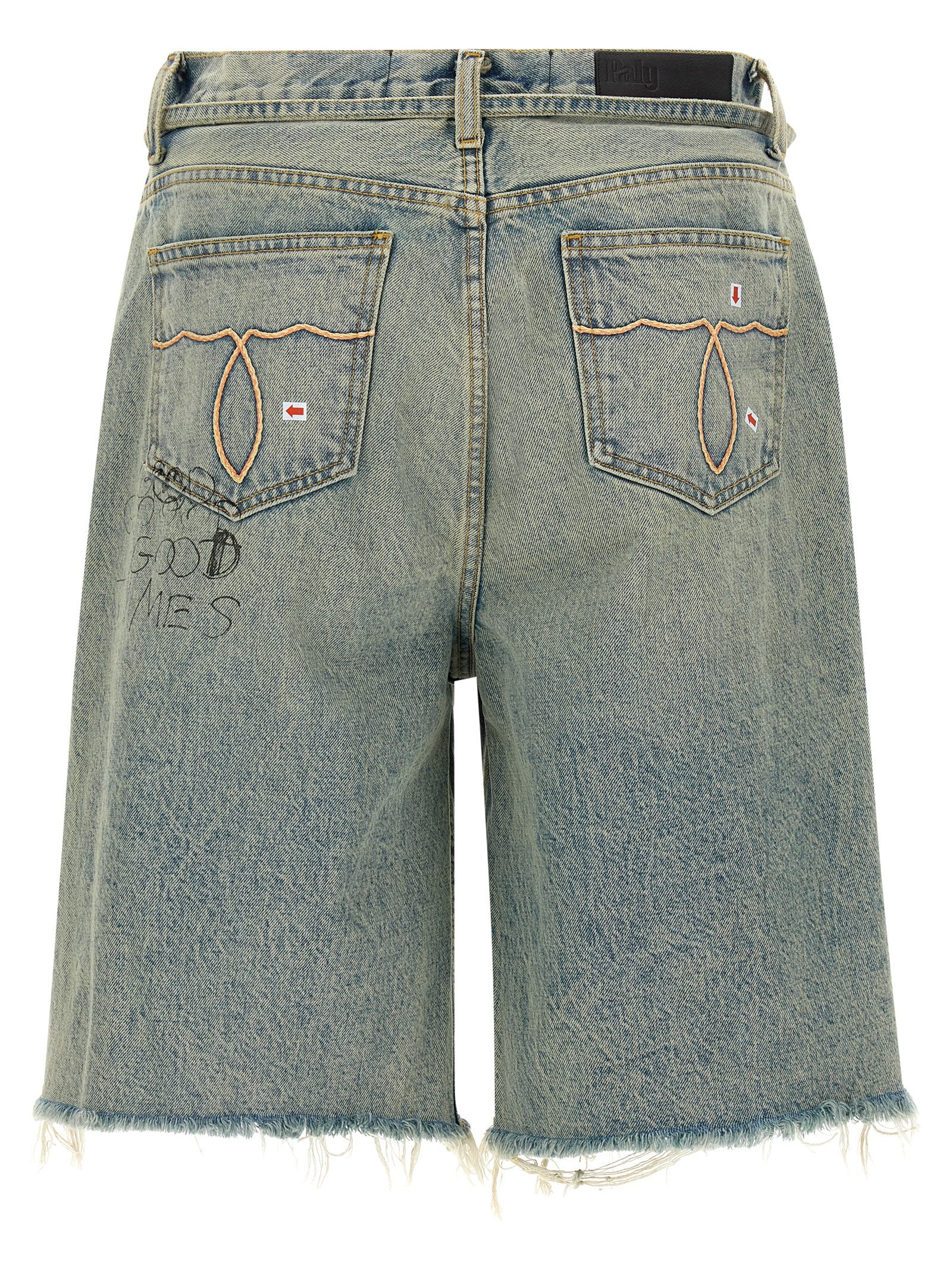 Blue Cotton Bermuda Shorts