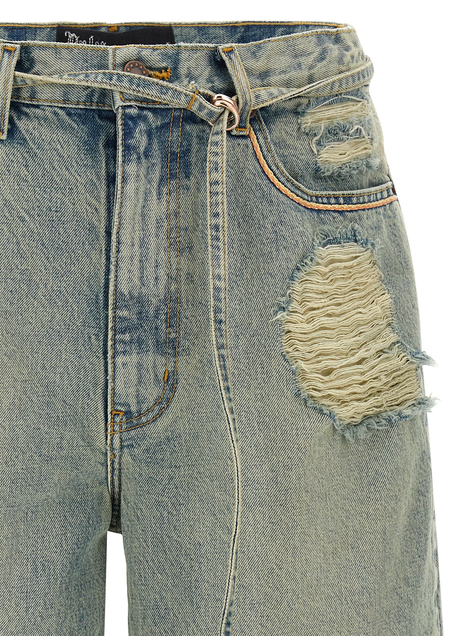 Blue Cotton Bermuda Shorts