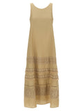 Beige Linen Long Dress