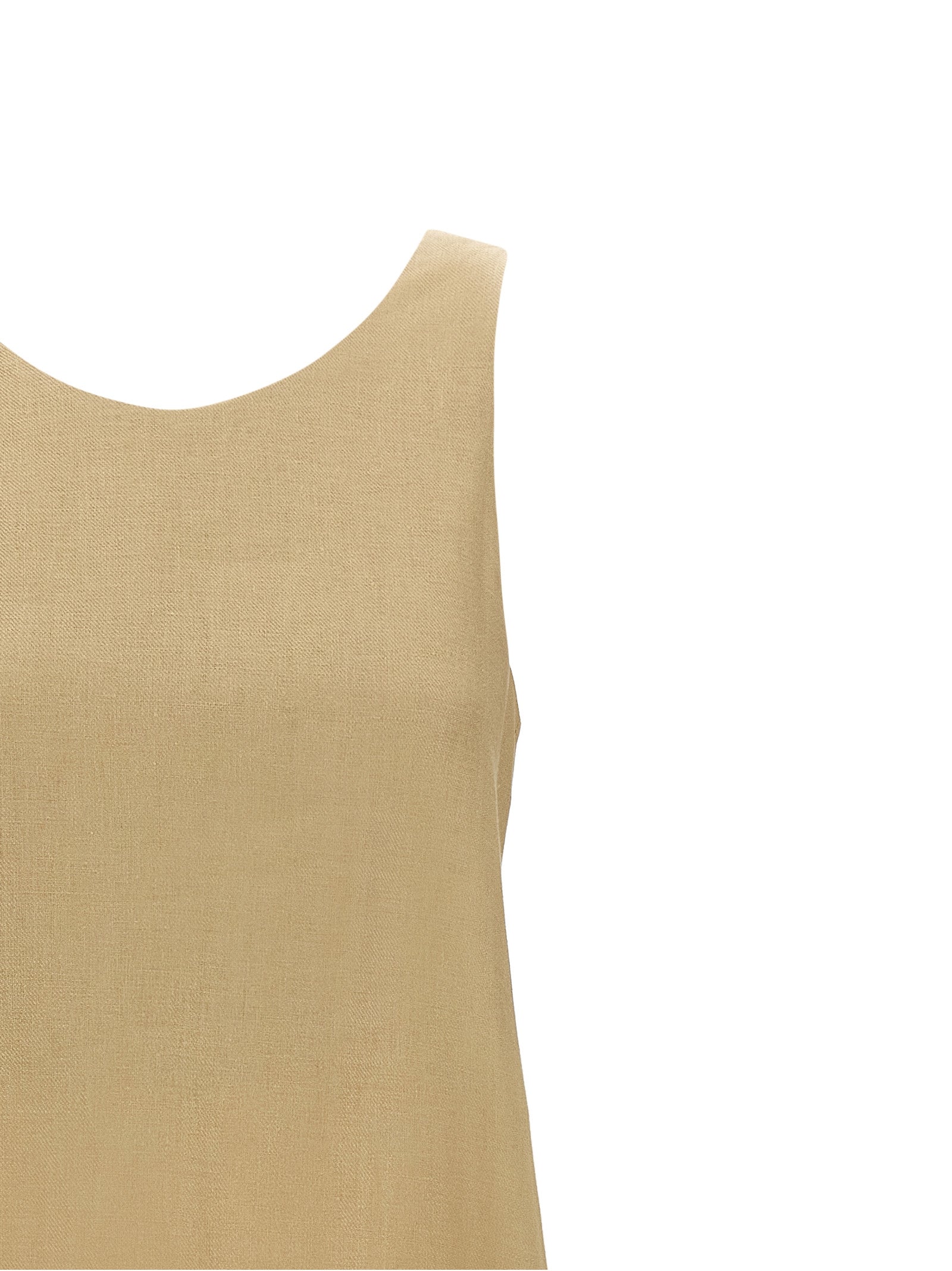 Beige Linen Long Dress