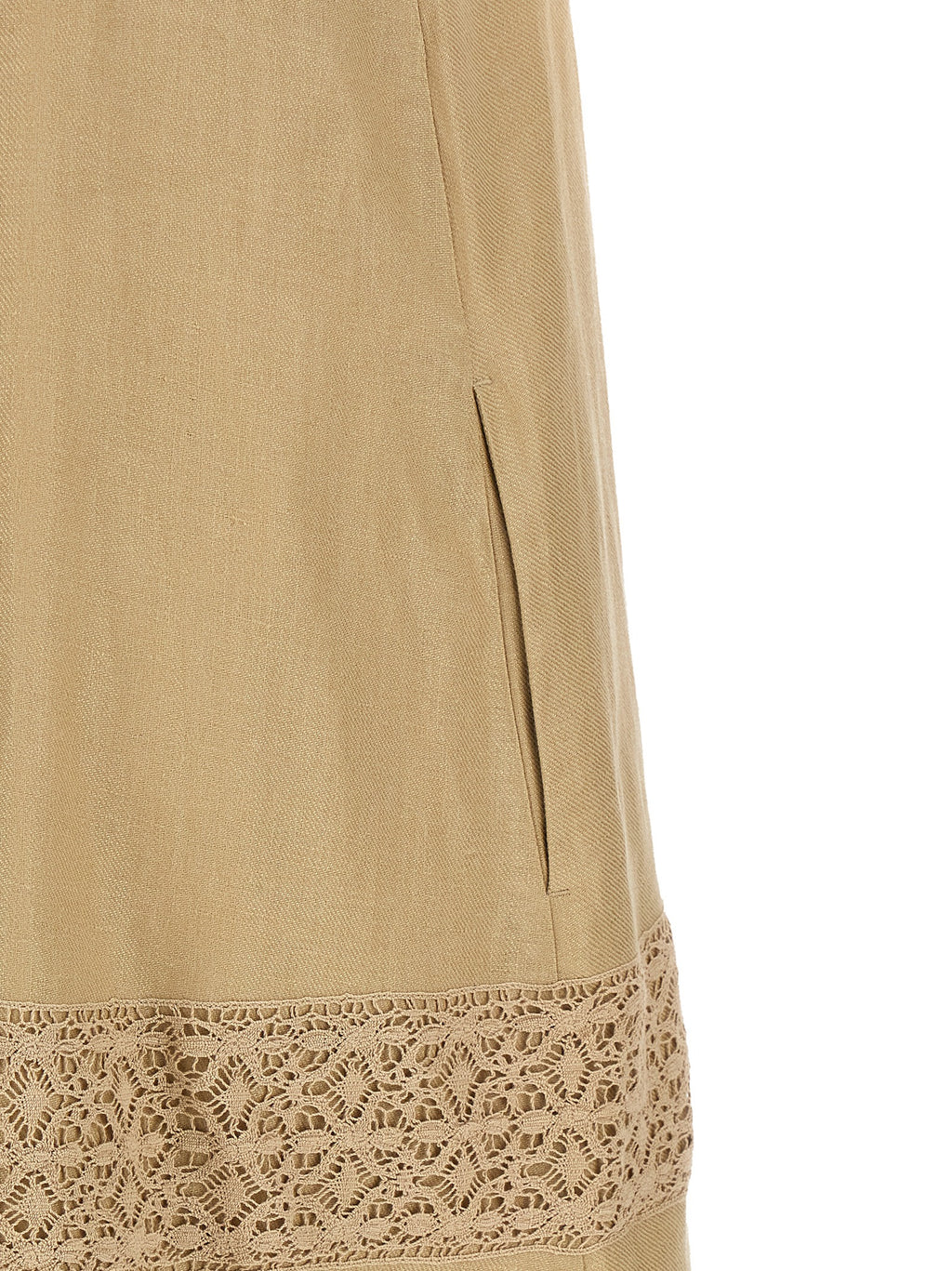 Beige Linen Long Dress