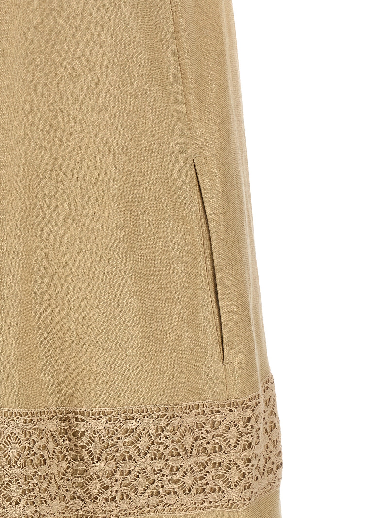 Beige Linen Long Dress