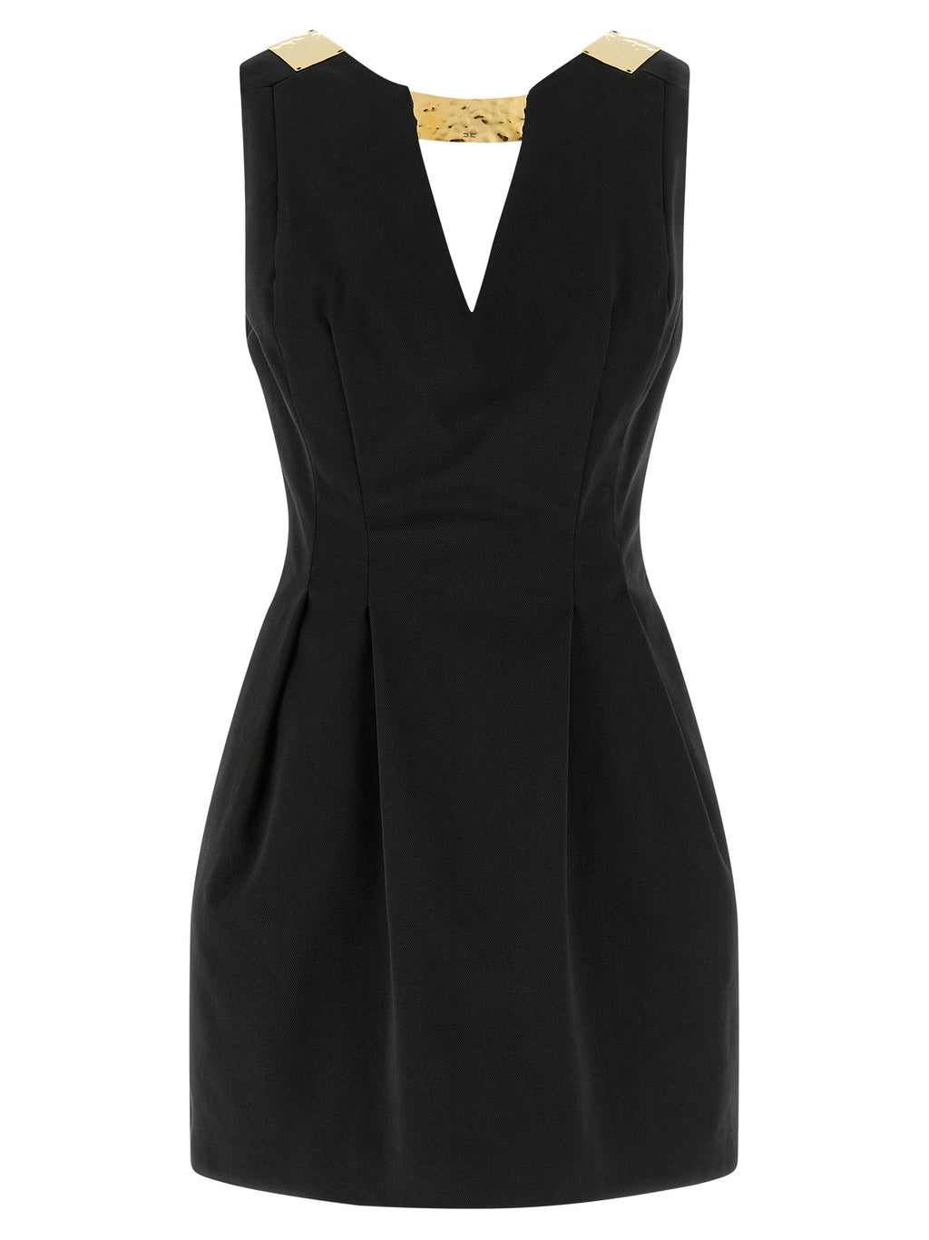 Black Cotton Short Dress
