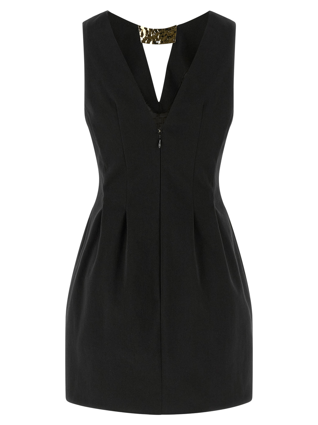 Black Cotton Short Dress