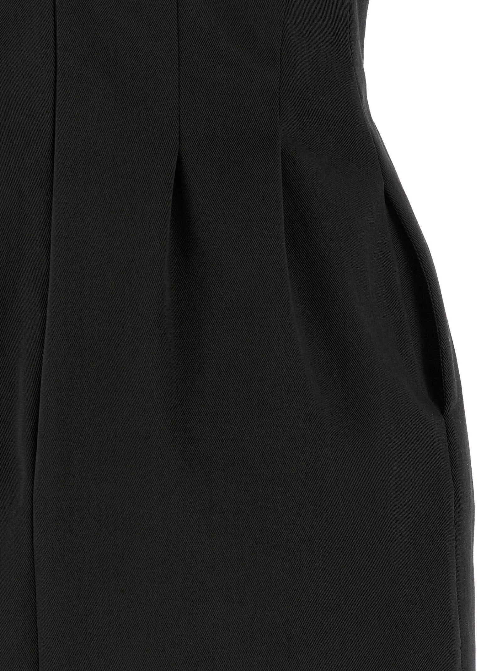 Black Cotton Short Dress
