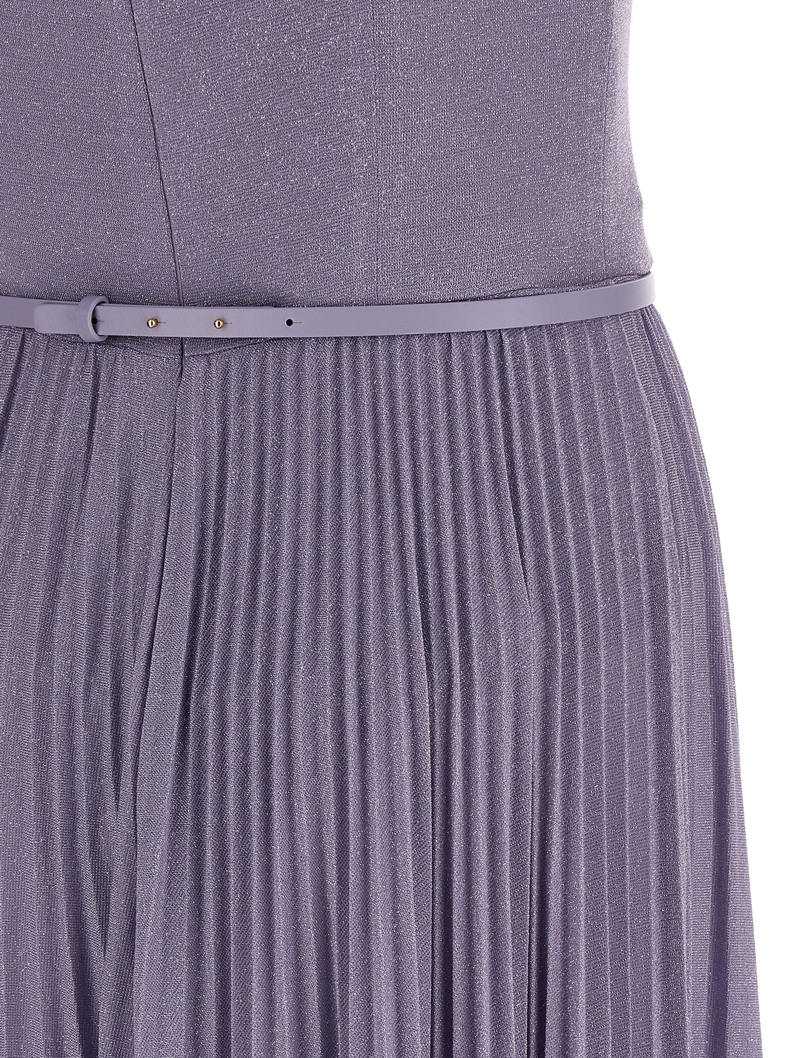 Purple Viscose Long Dress