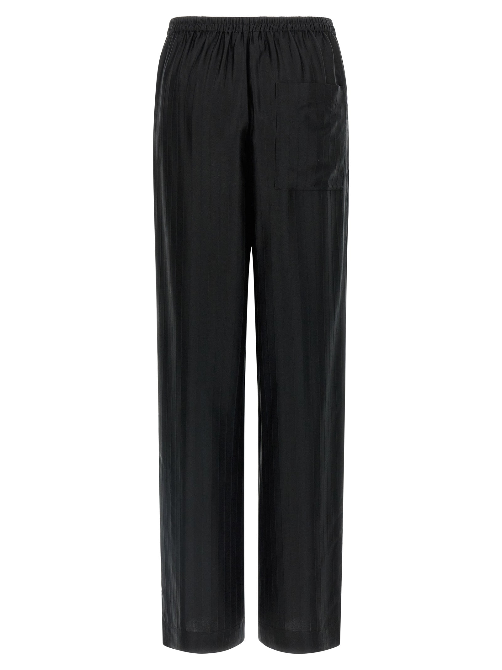 Black Viscose Casual Pants