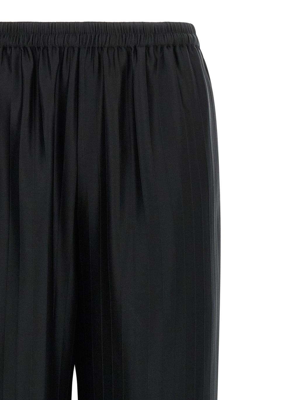 Black Viscose Casual Pants