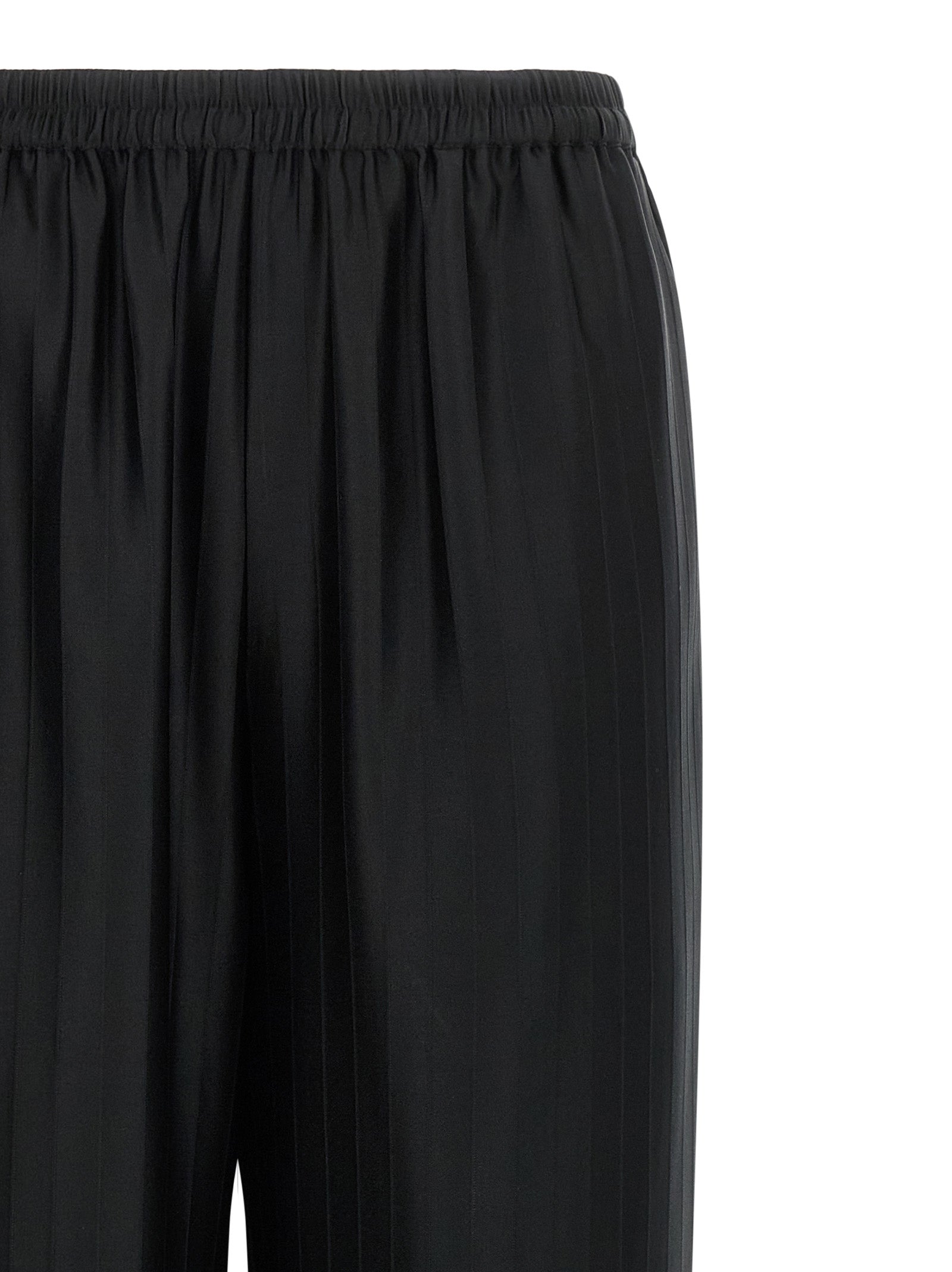Black Viscose Casual Pants
