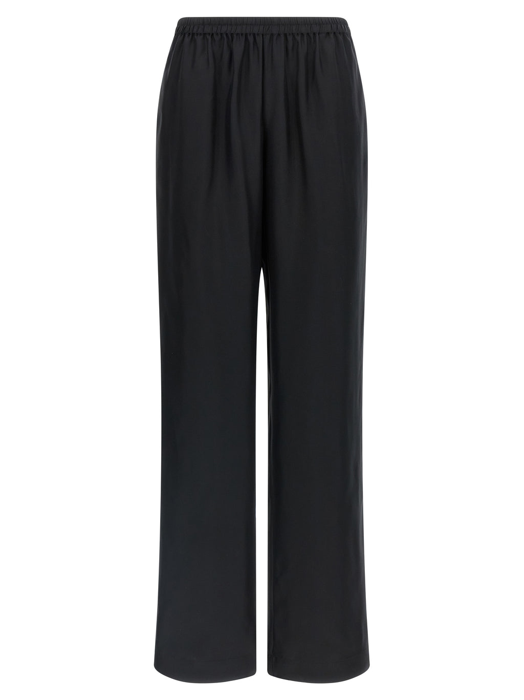 Black Silk Casual Pants