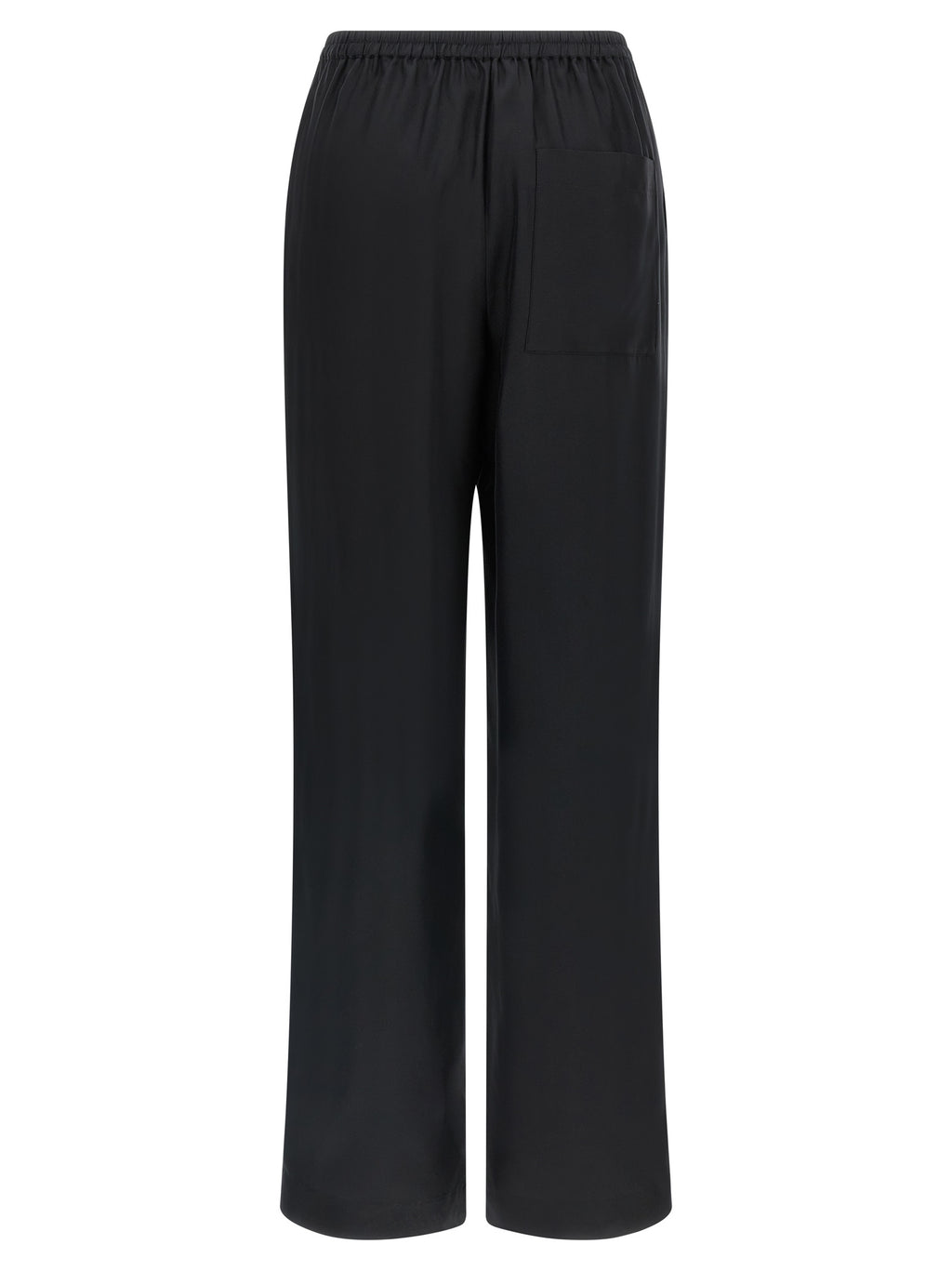 Black Silk Casual Pants