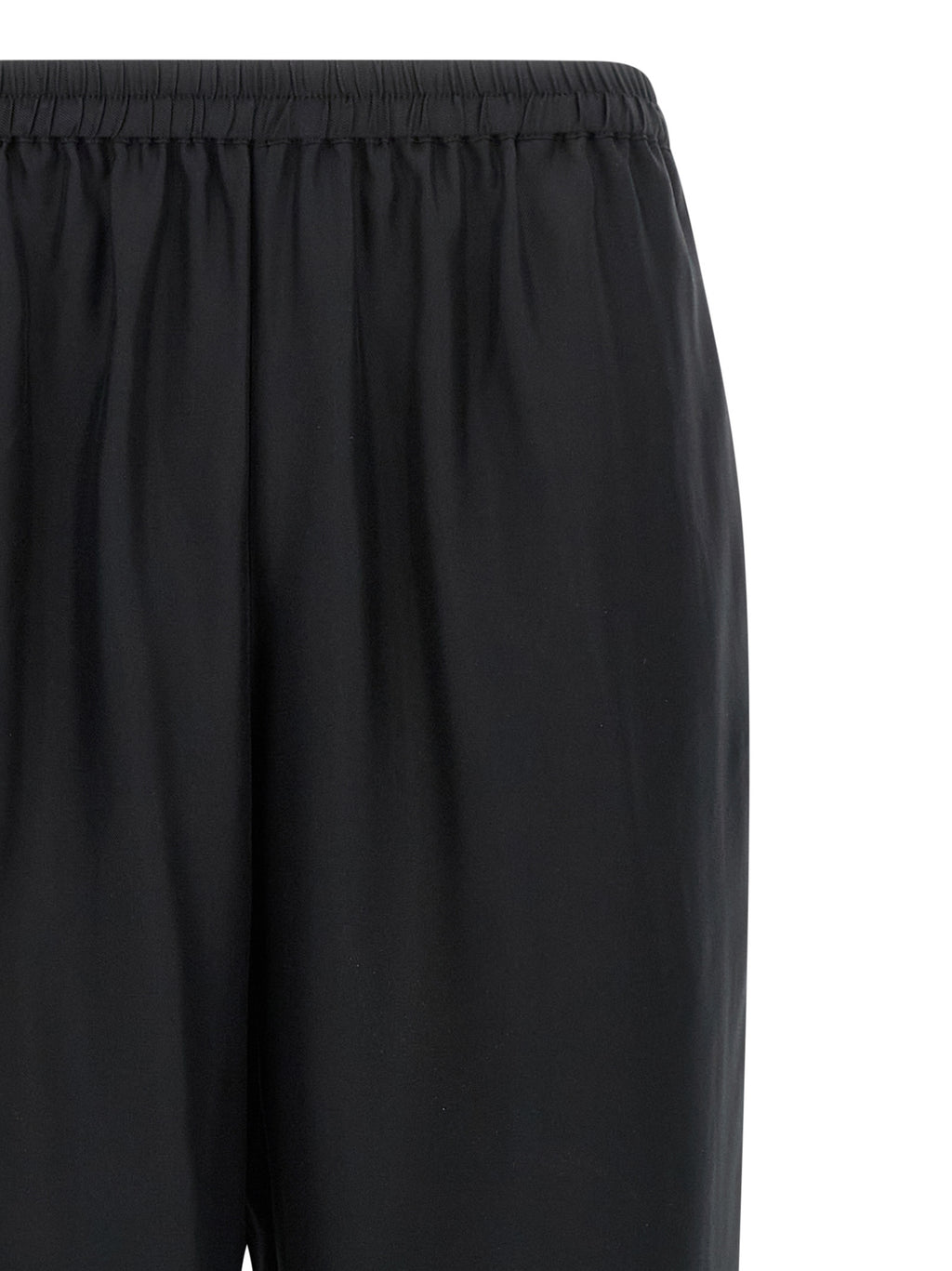 Black Silk Casual Pants