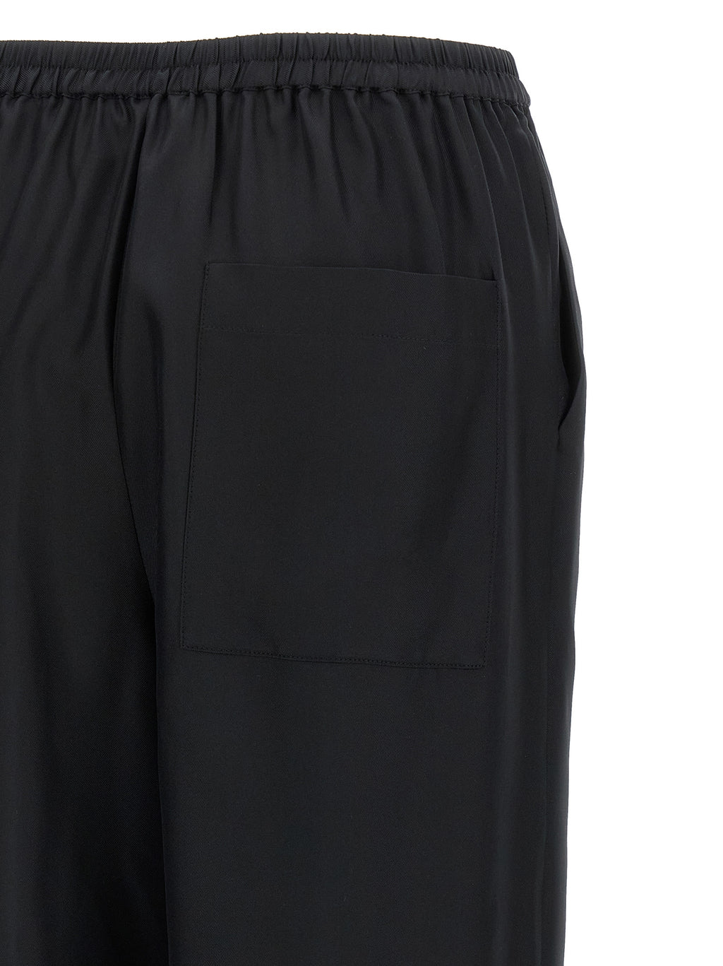 Black Silk Casual Pants