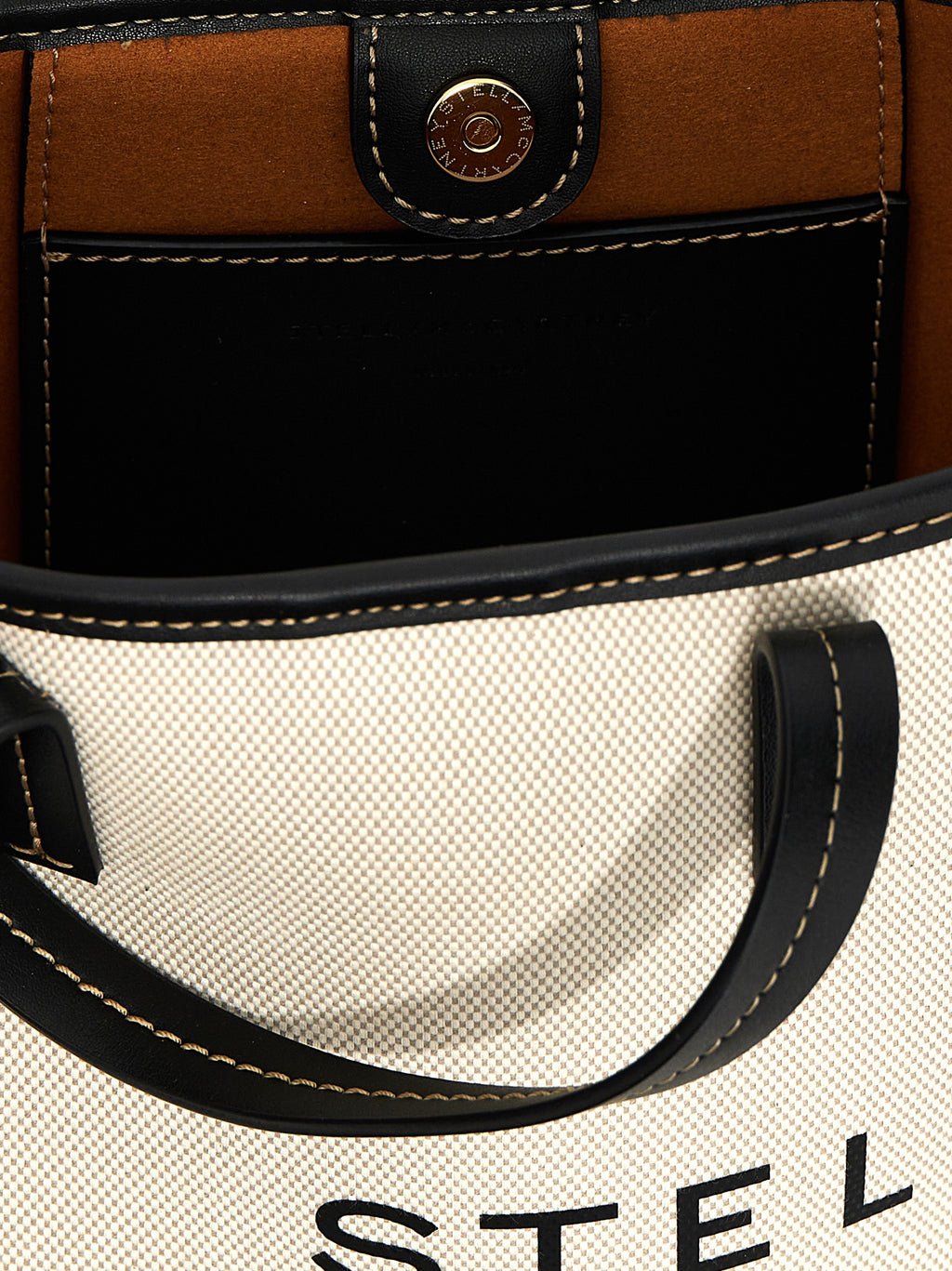 Beige Polyamide Tote Bag