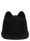 Black Rabbit Fur Cap (Baseball Hat)