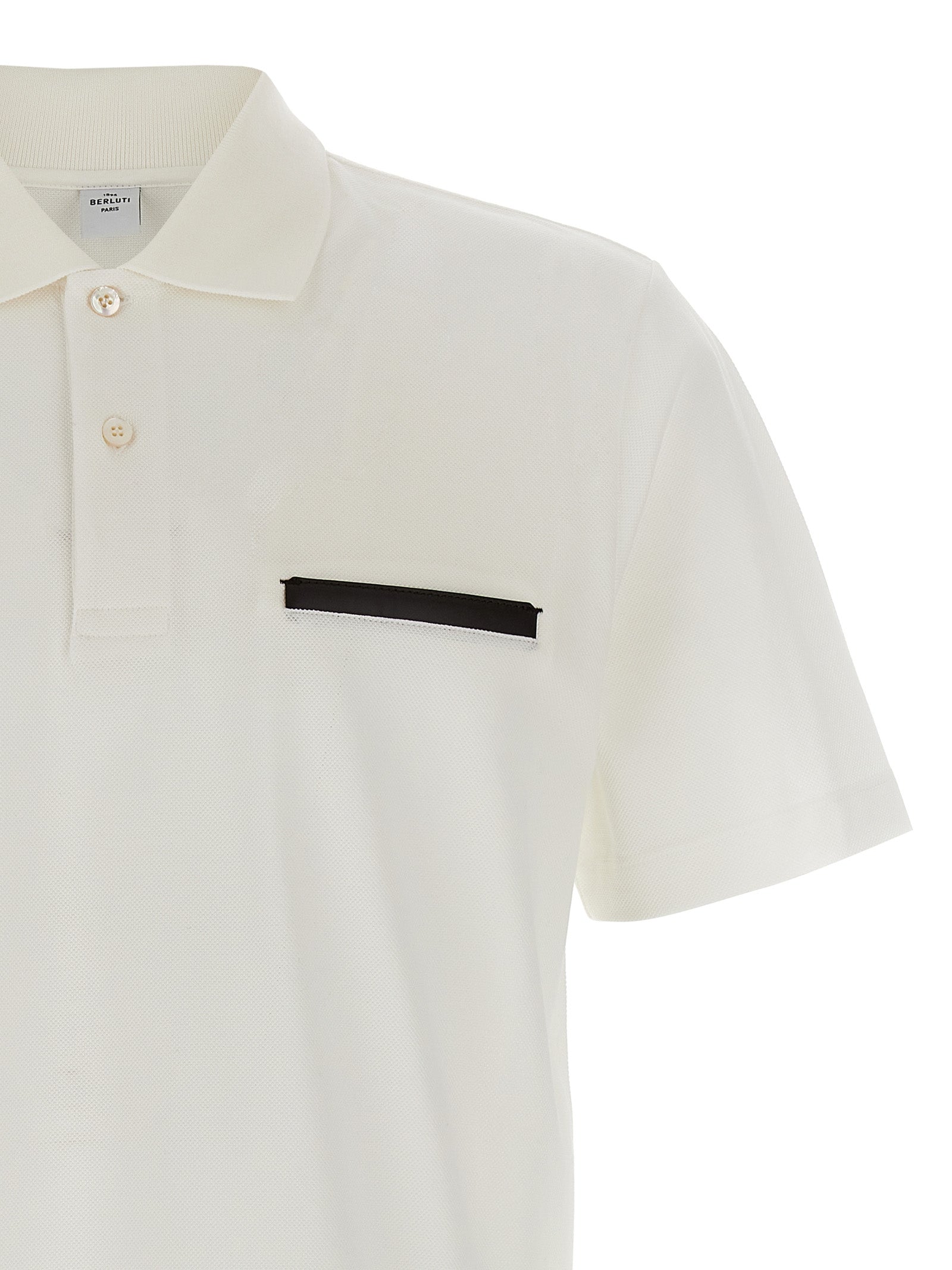 White Cotton Polo Shirt