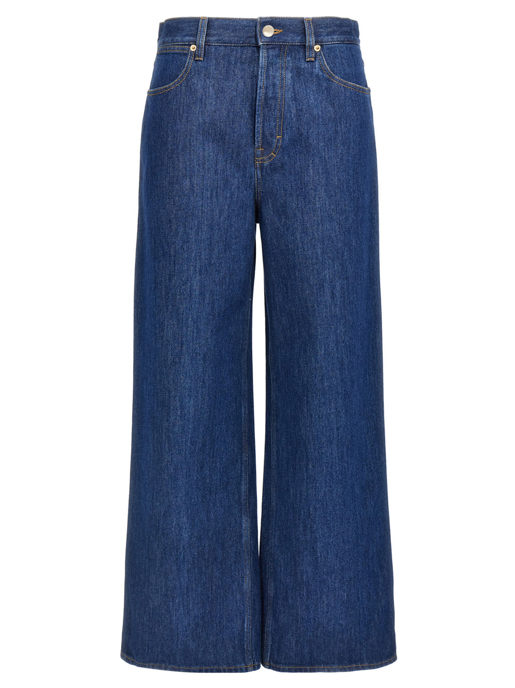 Blue Cotton Relaxed Fit Jeans