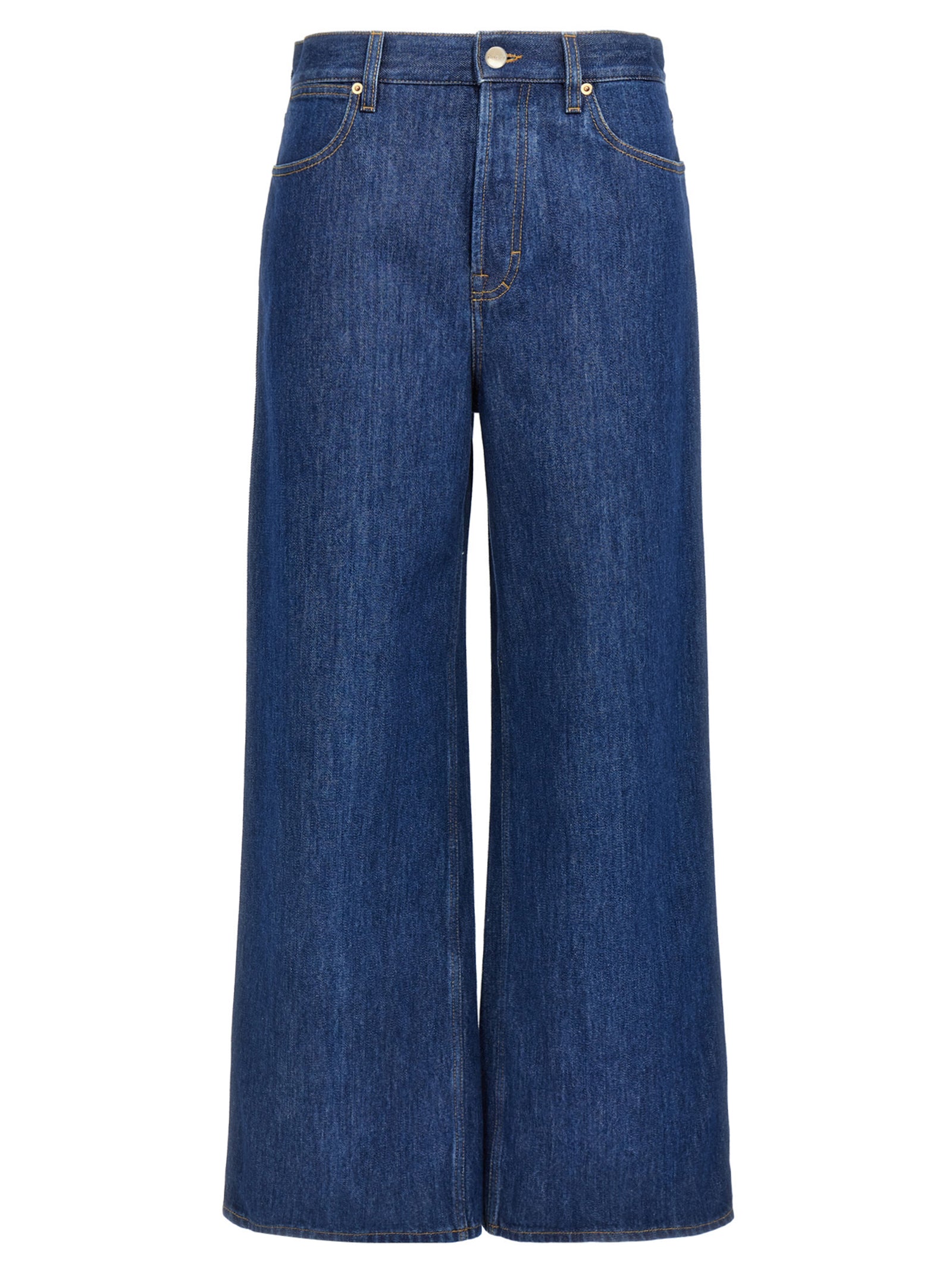 Blue Cotton Relaxed Fit Jeans