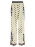 White Viscose Casual Pants