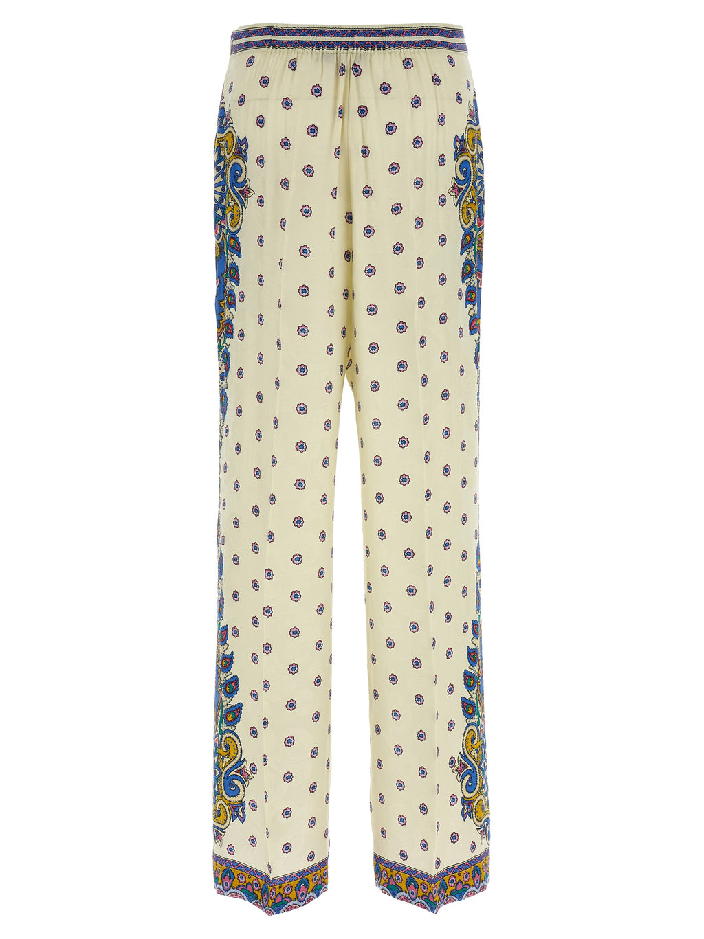 White Viscose Casual Pants