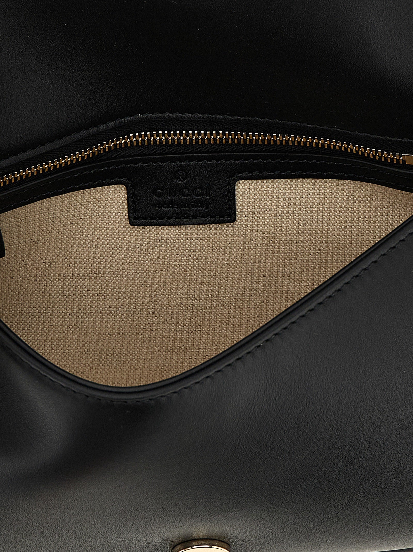 Black Calfskin Shoulder Bag