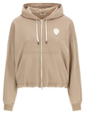Beige Cotton Hoodie