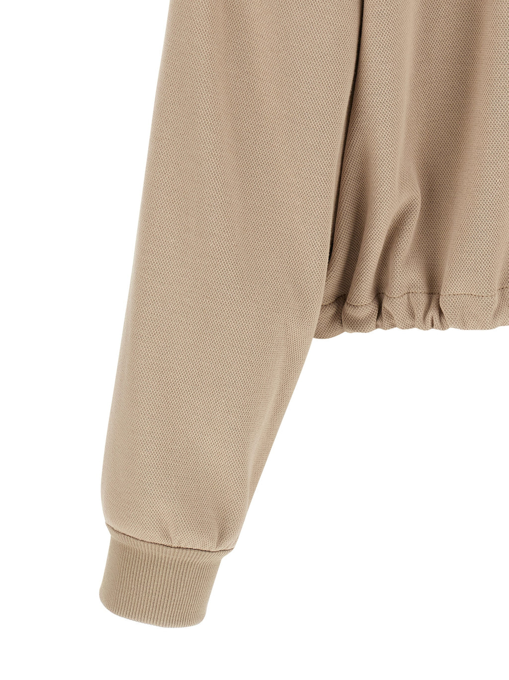 Beige Cotton Hoodie