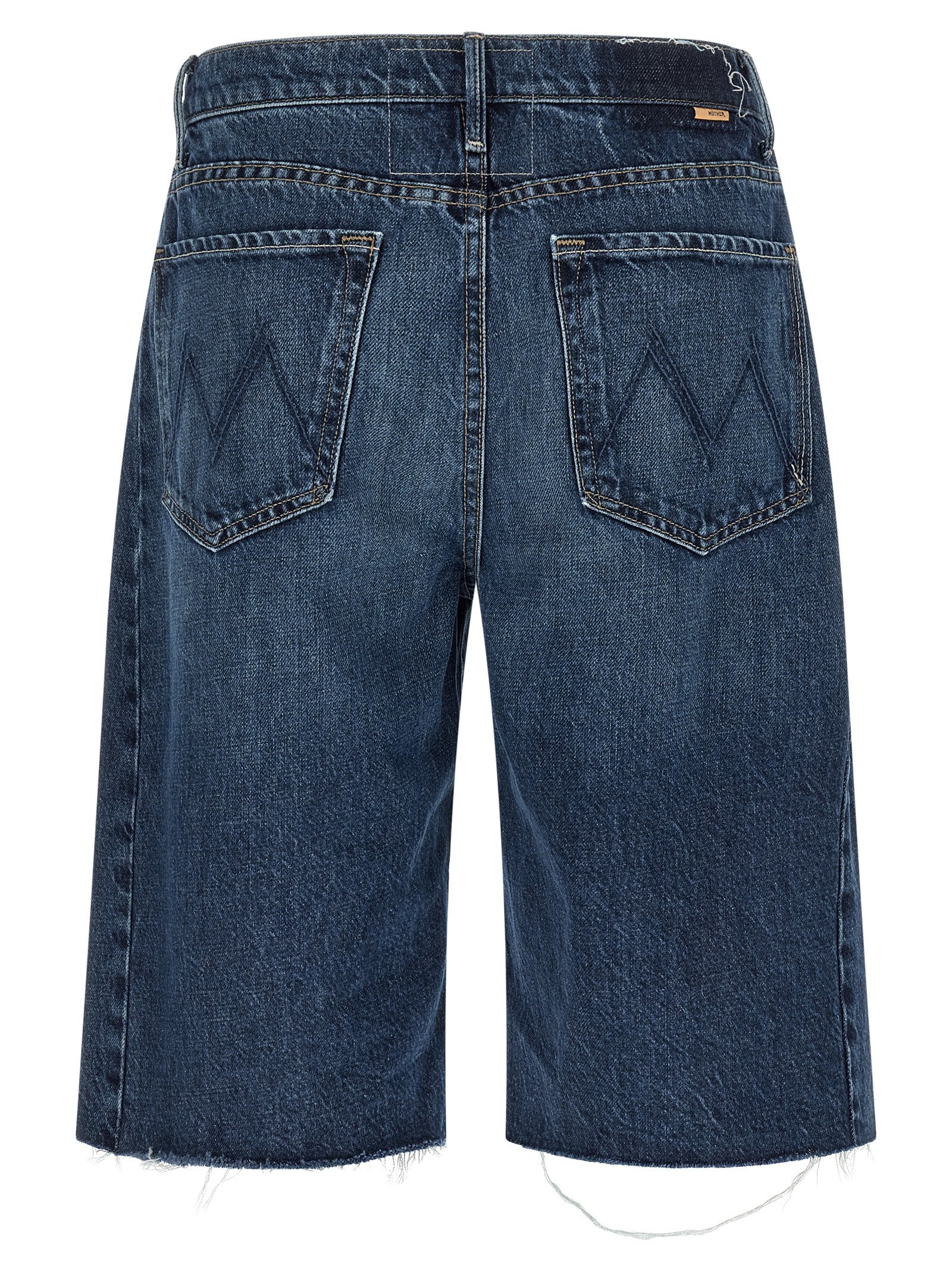 Blue Cotton Bermuda Shorts