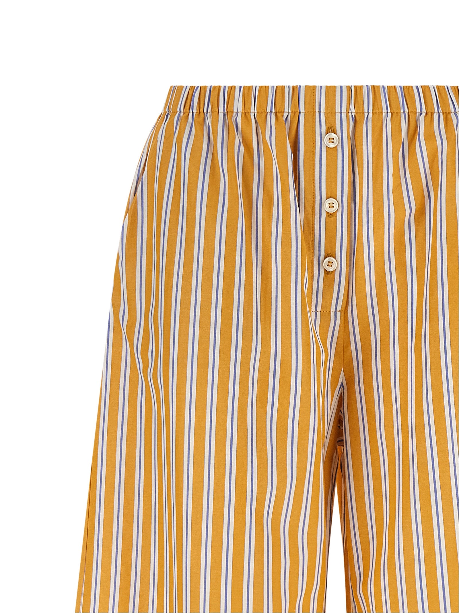 Bicolor Cotton Casual Pants