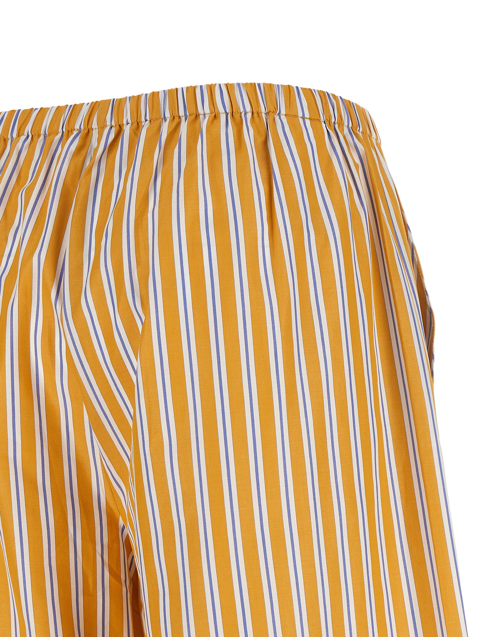 Bicolor Cotton Casual Pants