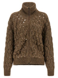 Brown Wool Cardigan