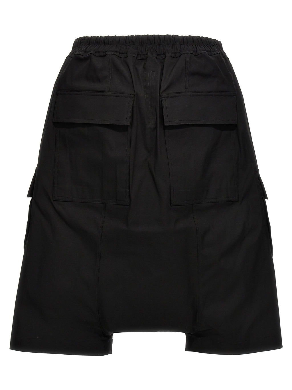 Black Cotton Bermuda Shorts
