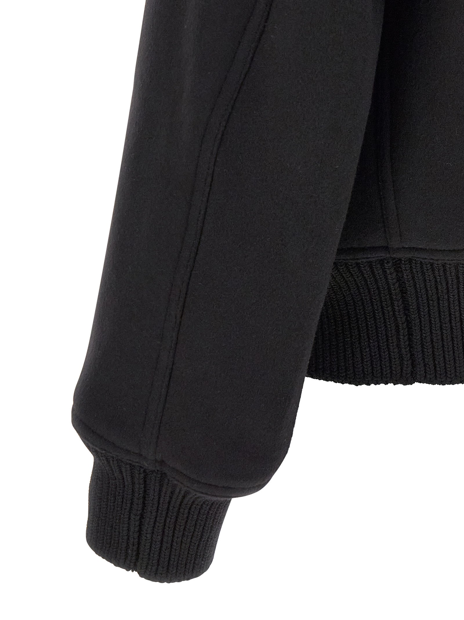 Black Virgin Wool Bomber