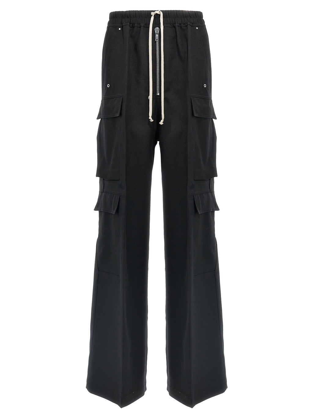 Black Wool Cargo Pants