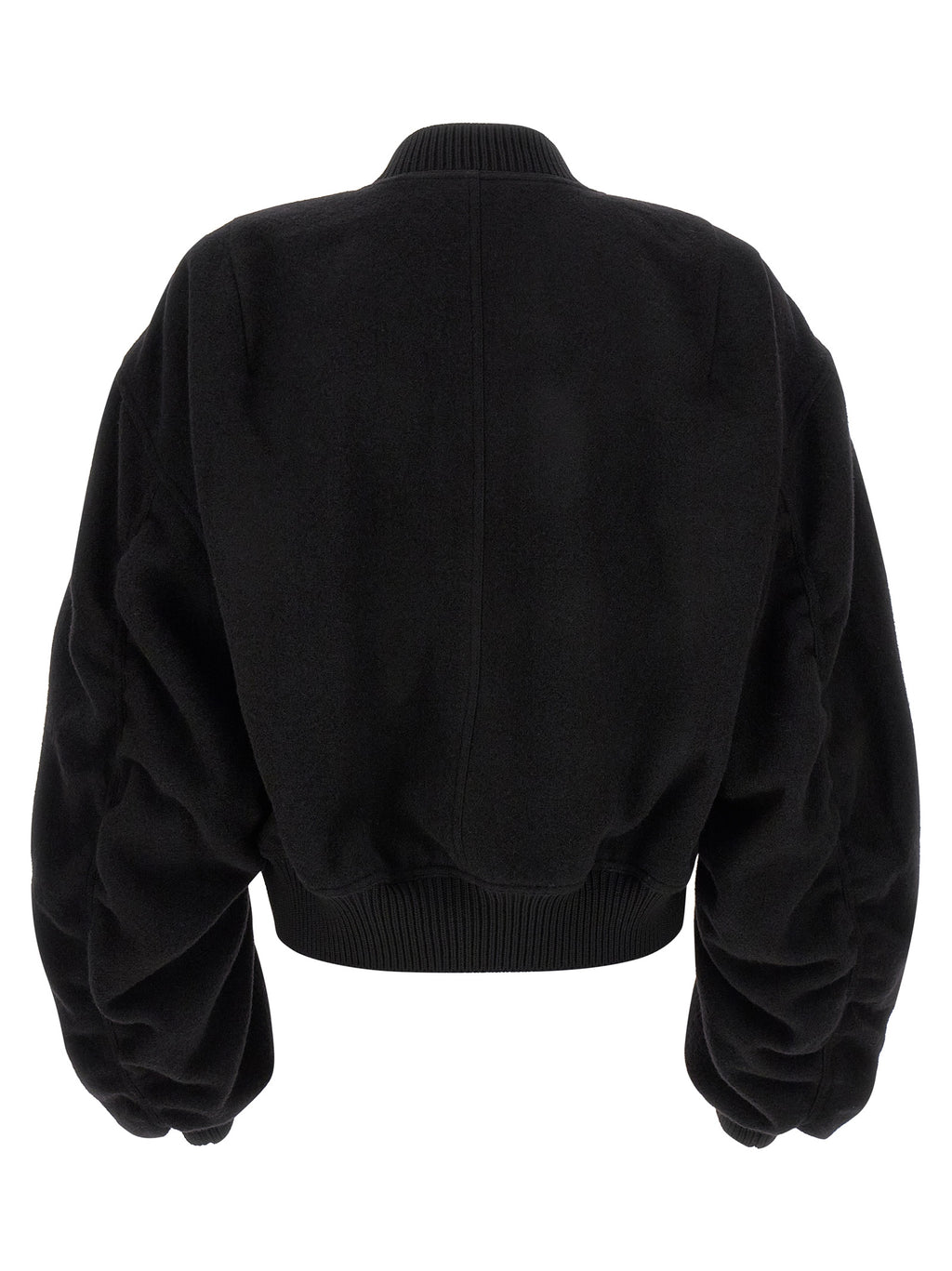 Black Virgin Wool Bomber